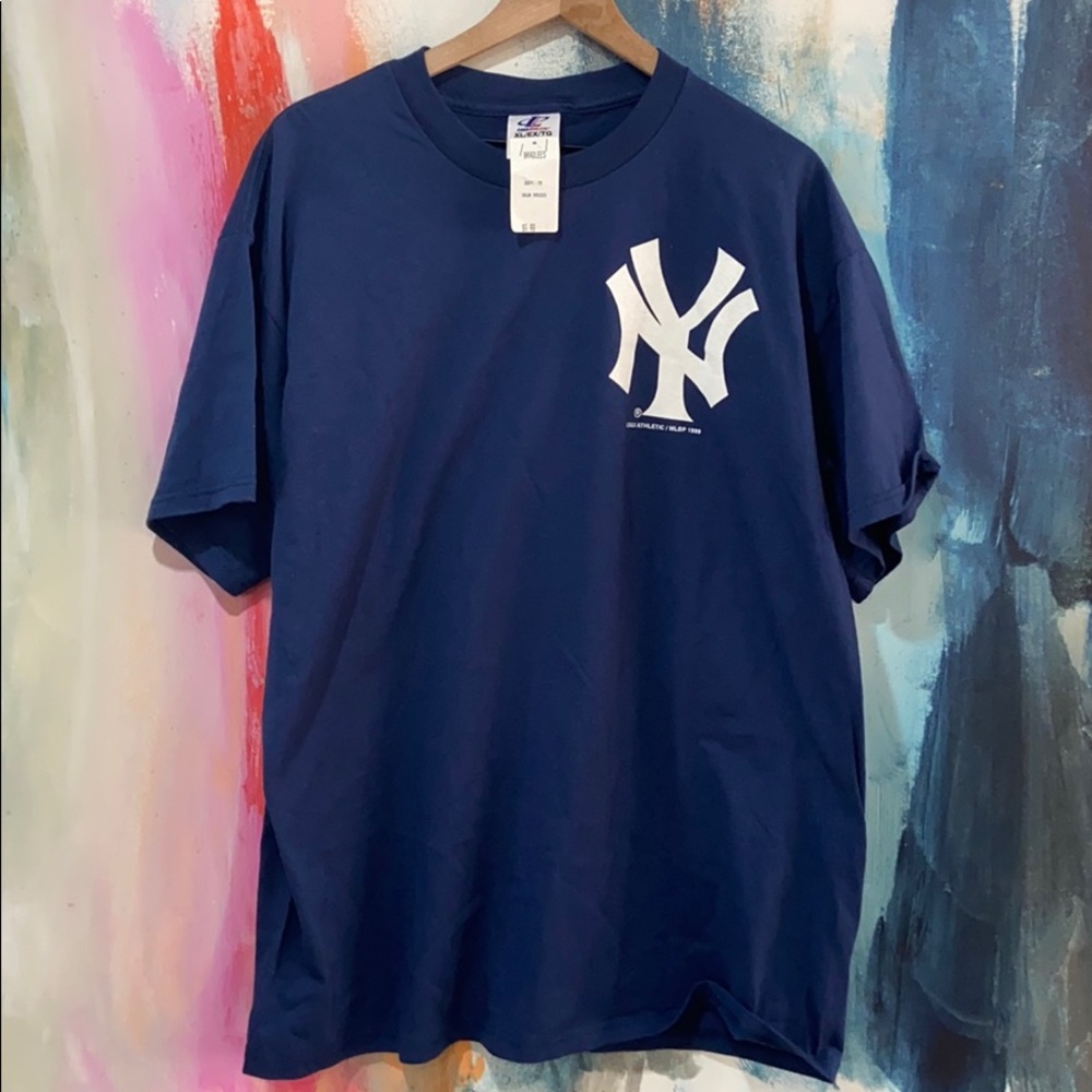🔥VINTAGE-NWT🔥1999 LogoAthletic NYYankees 100% Cotton T-shirt